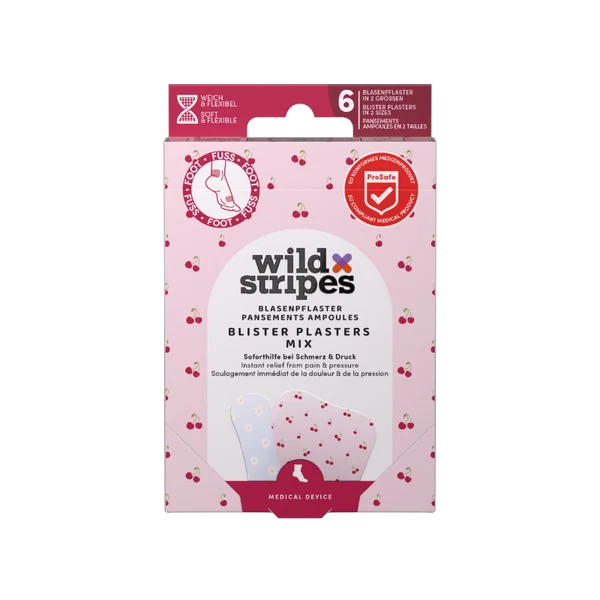 WILD STRIPES Blister Plaster Mix Pastel Bloom veekindlad villiplaastrid, 6 tk