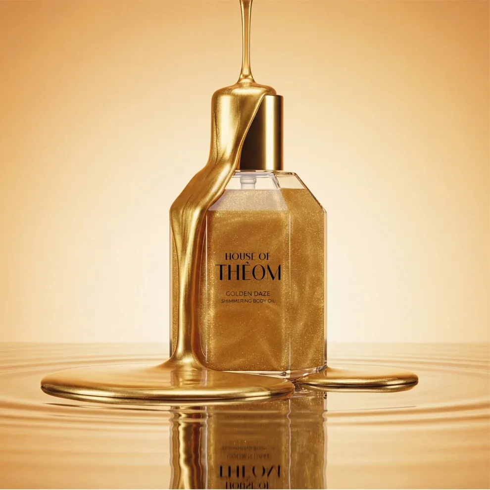 HOUSE OF THEOM Golden Daze säraosakestega kehaõli mandli- ja viinamarjaseemneõliga, 80ml - Pilt 2
