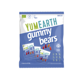 YUMEARTH Mahedad puuviljamaitselised kummikarud 10x 19,8g taskupakikest, 198 g