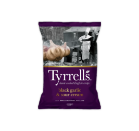 TYRRELL'S Hapukoore ja musta küüslaugu maitselised kartulikrõpsud, 135 g