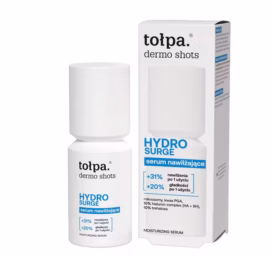 TOŁPA Dermo Shots HYDRO SURGE intensiivselt niisutav näoseerum hüaluroonkompleksi ja tehaloosiga, 50 ml