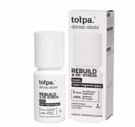 TOŁPA Dermo Shots REBUILD & DE-STRESS intensiivselt taastav öökreem CICA ja keramiididega, 50 ml