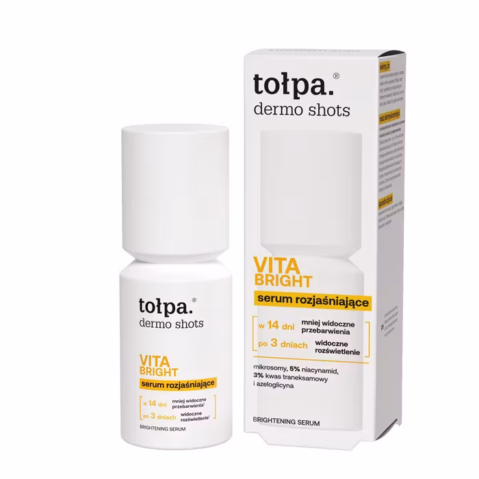 TOŁPA Dermo Shots VITA BRIGHT kirgastav seerum pigmendilaikudele E-vitamiini ja 5% niatsiinamiidiga, 50 ml