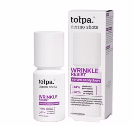 TOŁPA Dermo Shots WRINKLE RESIST näoseerum vananemismärkidega nahale 6 peptiidi kompleksiga , 50 ml