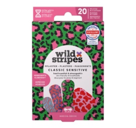 WILD STRIPES Classic Sensitive Animal Color loomamustrilised nahasõbralikud ja hüpoallergeensed plaastrid, 20 tk