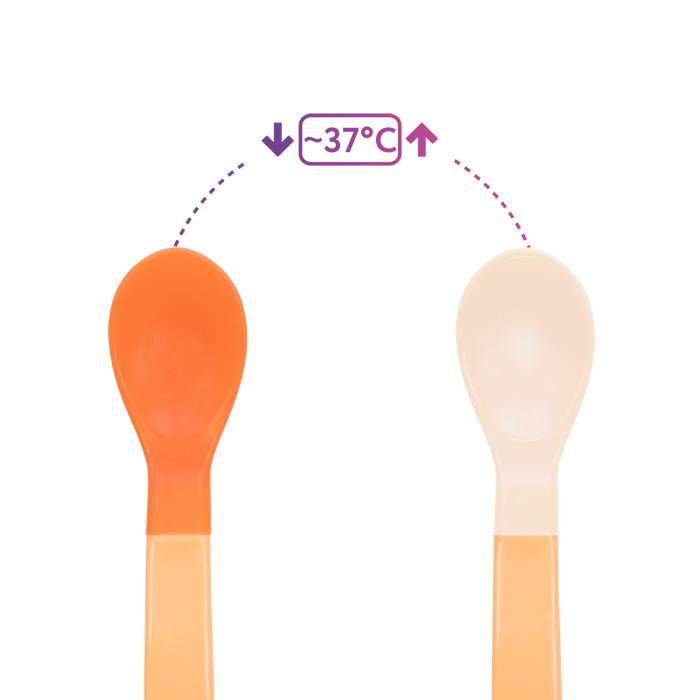 BABOO Soojustundlikud lusikad Peachy Keen, 4+ kuud