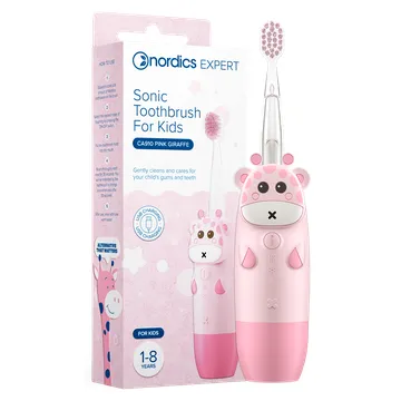 NORDICS Elektriline hambahari lastele PINK GIRAFFE, 1–8 a