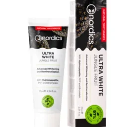 NORDICS ULTRA WHITE Jungle Fruit remineraliseeriv ja valgendav fluoriidivaba hambapasta, 75ml