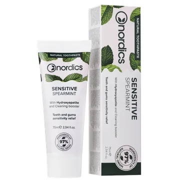 NORDICS SENSITIVE mündimaitseline fluoriidivaba hambapasta tundlikele hammastele, 75 ml