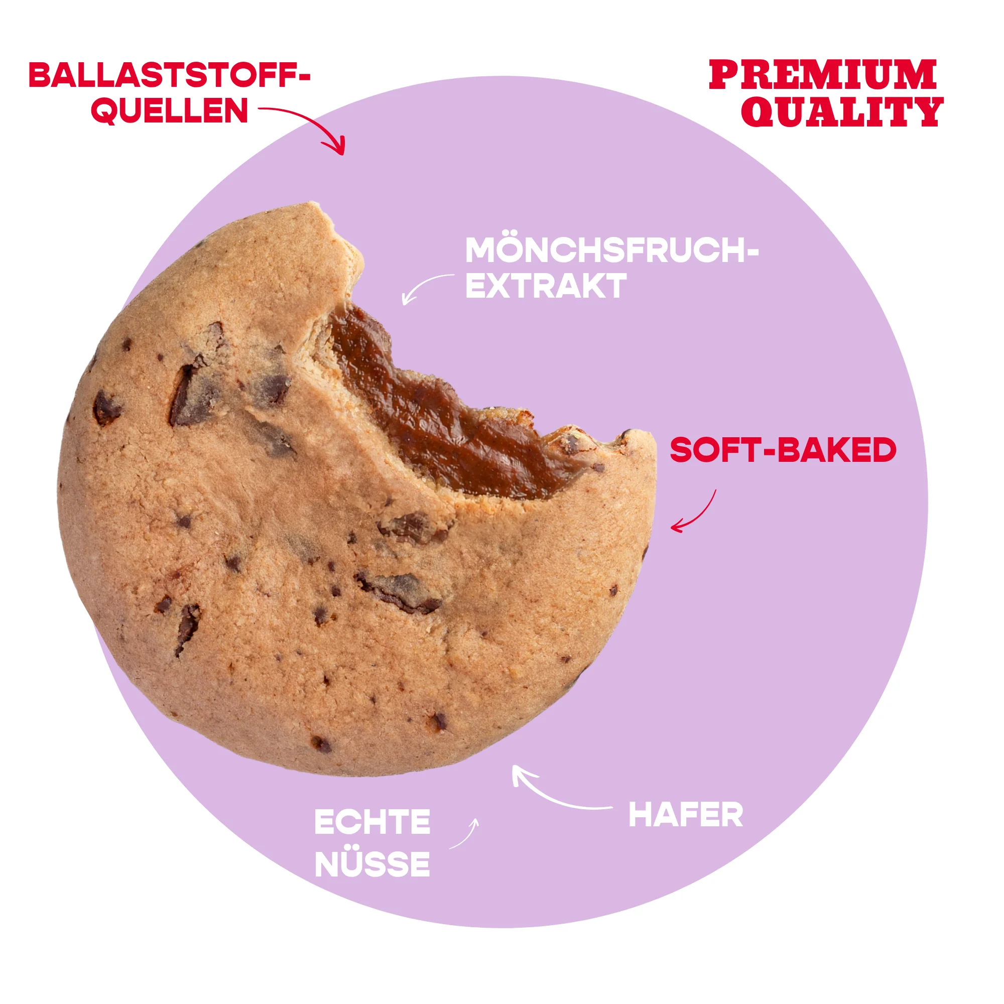 BAE Küpsetatud vegan küpsised nougetkreemi täidisega Nougat, 45g - Pilt 2