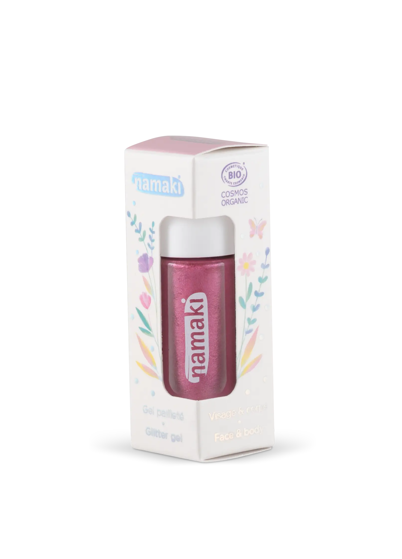 NAMAKI Roosa glittergeel näole ja kehale lastele alates 3. eluaastast, 8ml - Pilt 2